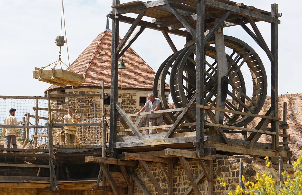 Le chantier du château fort de Guédelon